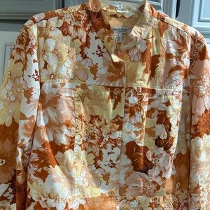 Floral Button-Up jacket..makes for a great fall addition. Coldwater Creek